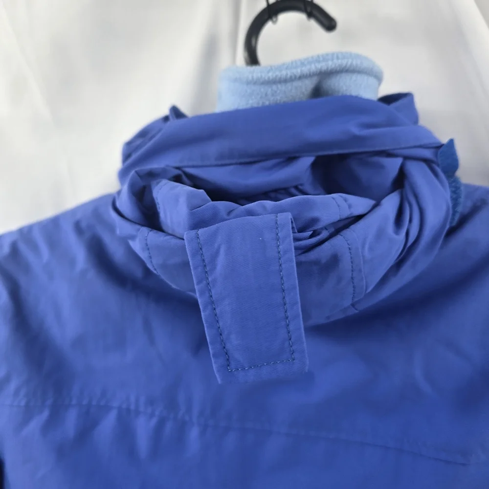 L. L. Bean Women’s 3-in-1 Interchange Jacket Fleece Liner Blue Hooded Size‎ SM.